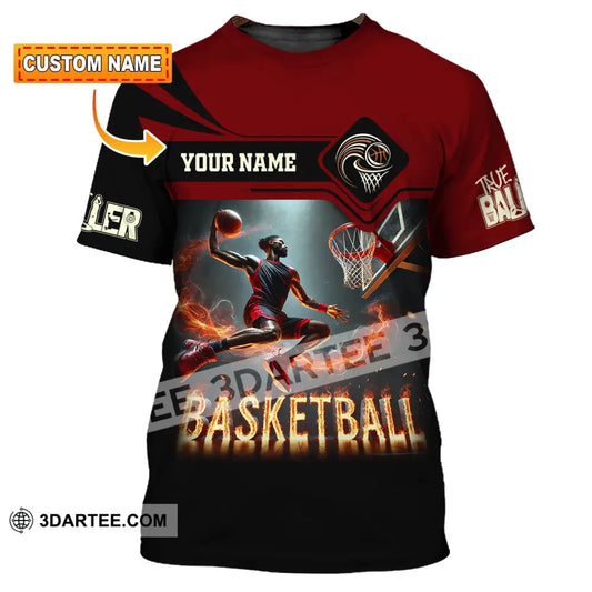 Unisex Shirt Custom Name Basketball Polo Long Sleeve Love T-Shirt T-Shirt