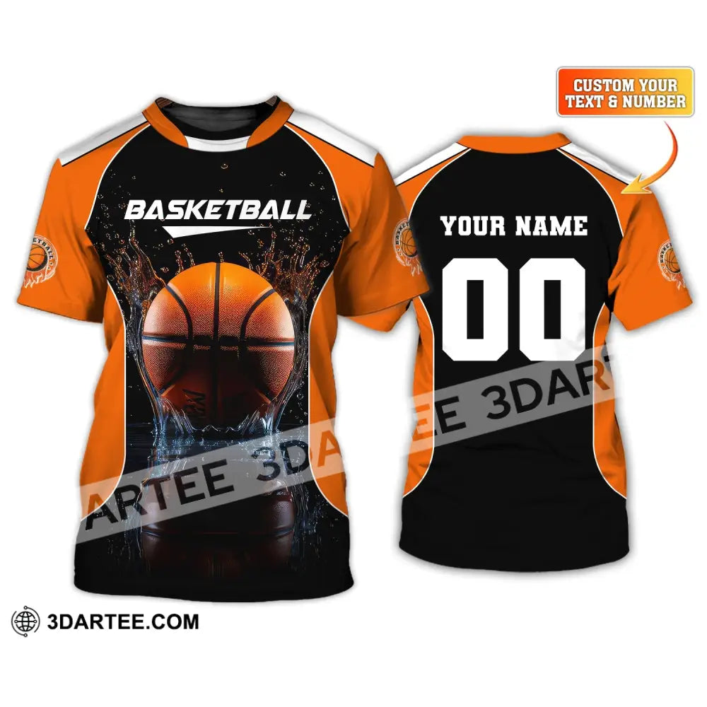 Unisex Shirt Custom Name Basketball T-Shirt Gift For Player