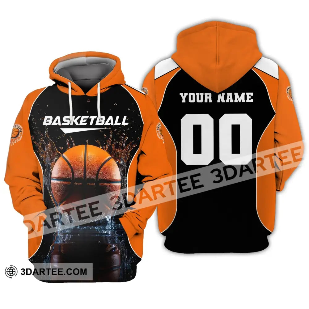 Unisex Shirt Custom Name Basketball T-Shirt Gift For Player Hoodie / S