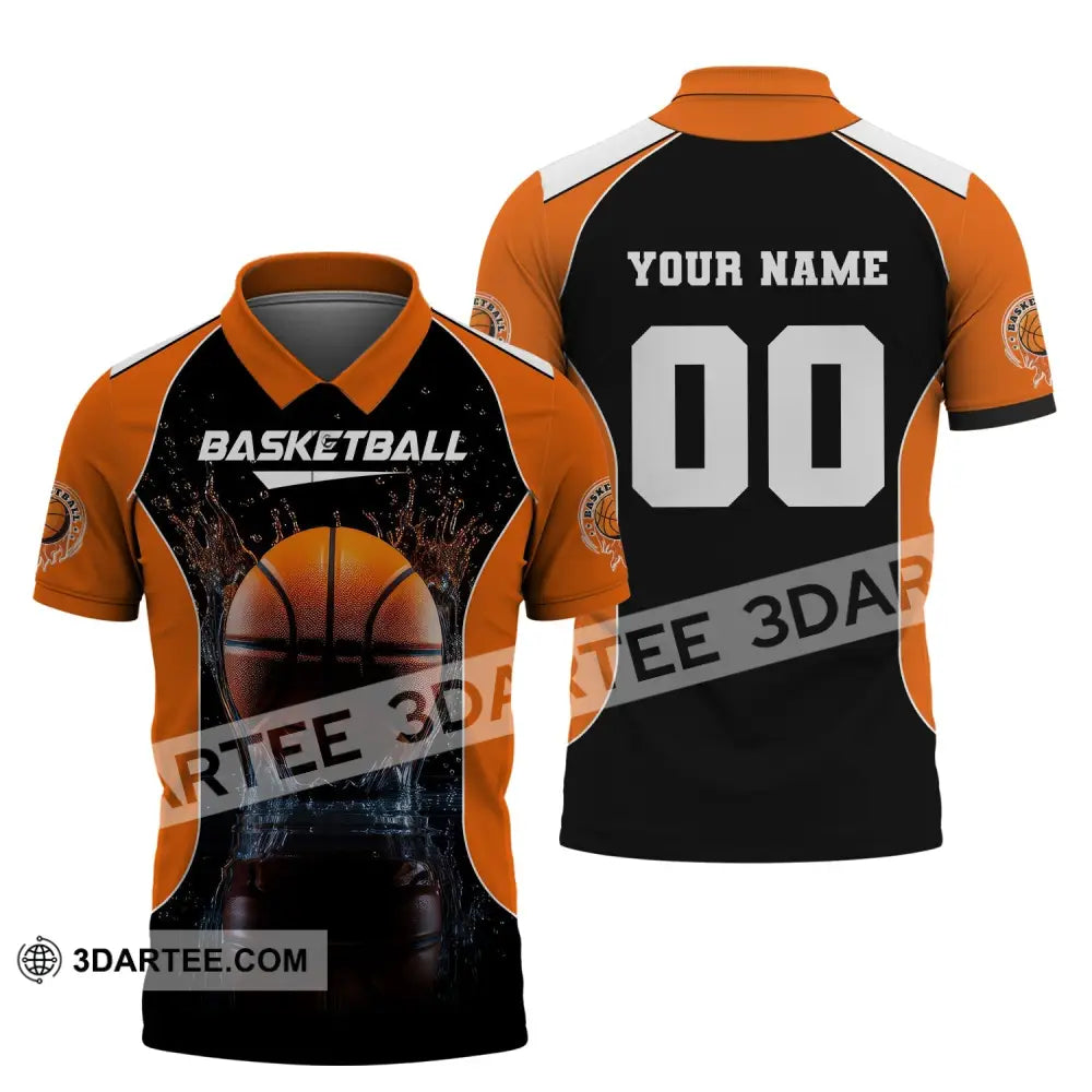 Unisex Shirt Custom Name Basketball T-Shirt Gift For Player Polo / S