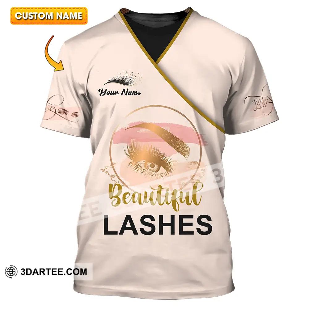 Unisex Shirt - Custom Name Beautiful Lashes T-Shirt