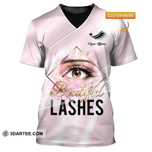 Unisex Shirt - Custom Name Beautiful Lashes T-Shirt