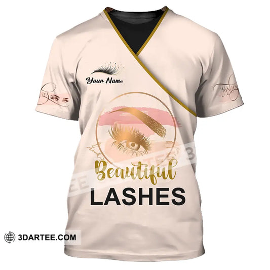 Unisex Shirt - Custom Name Beautiful Lashes T-Shirt / S T-Shirt