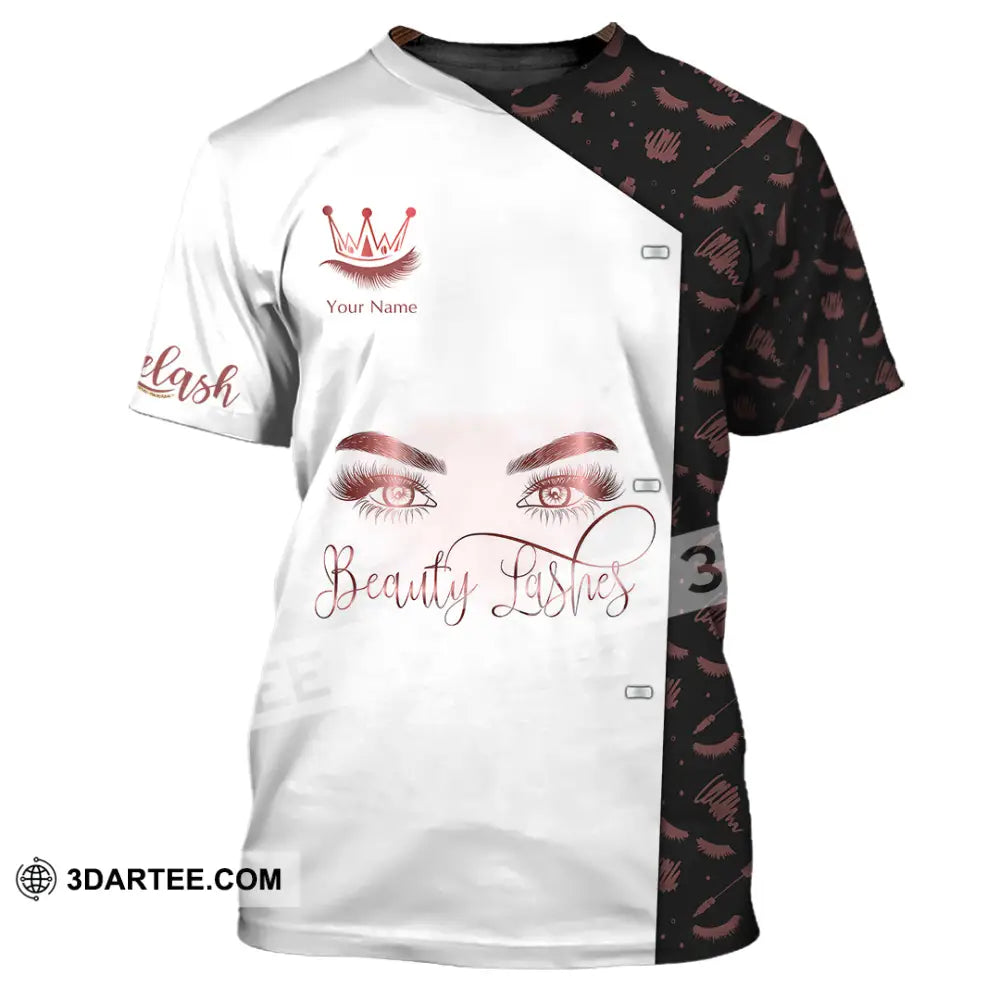 Unisex Shirt - Custom Name Beauty Lashes T-Shirt / S T-Shirt