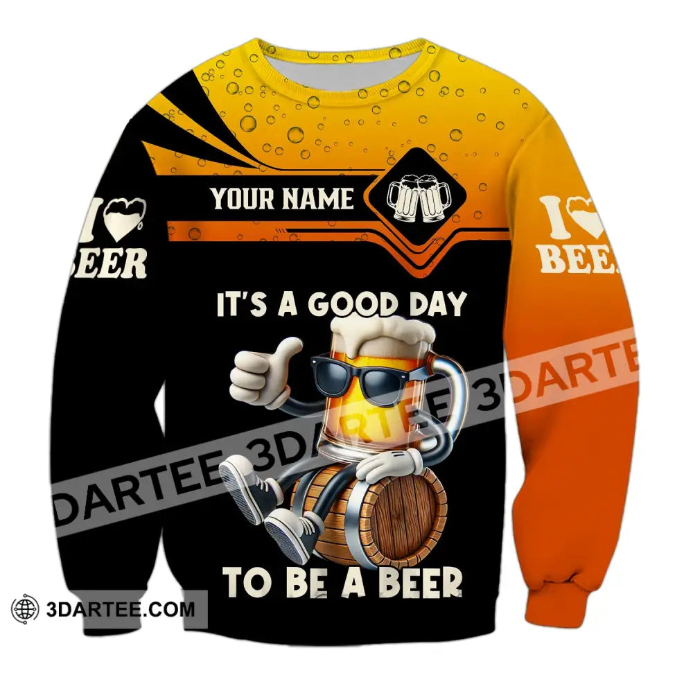 Unisex Shirt Custom Name Beer Gift For Lover Long Sleeve / S T-Shirt