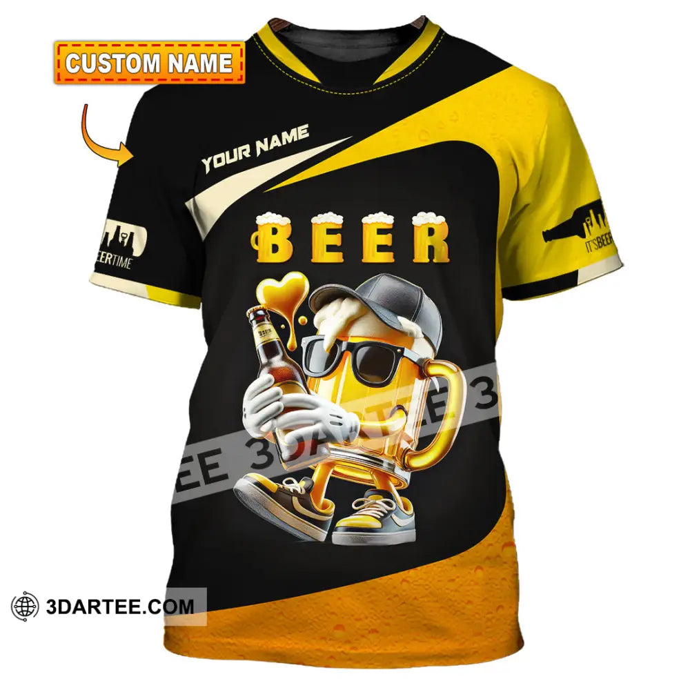 Unisex Shirt Custom Name Beer Polo Long Sleeve T-Shirt