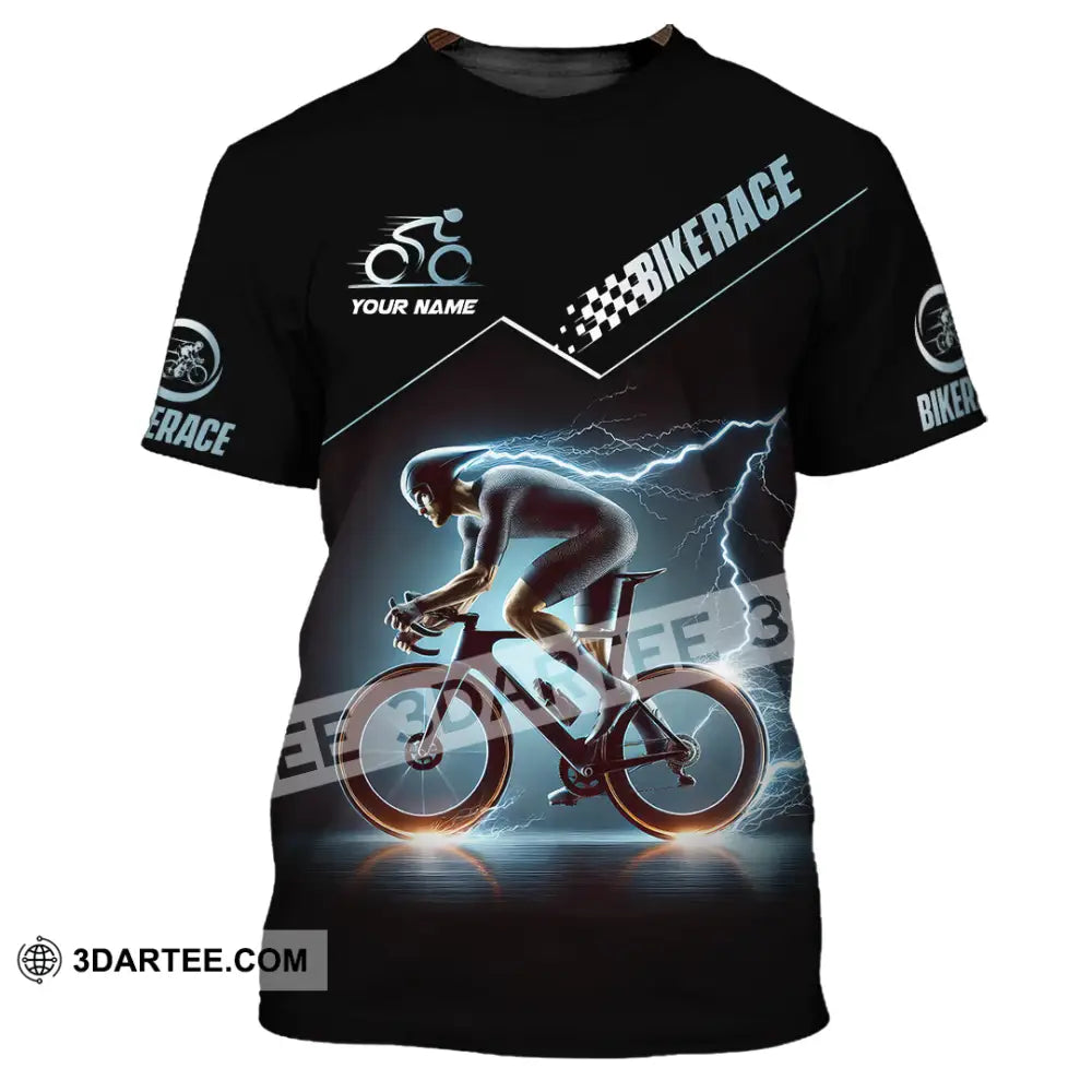 Unisex Shirt Custom Name Bike Race Polo Long Sleeve T-Shirt / S T-Shirt