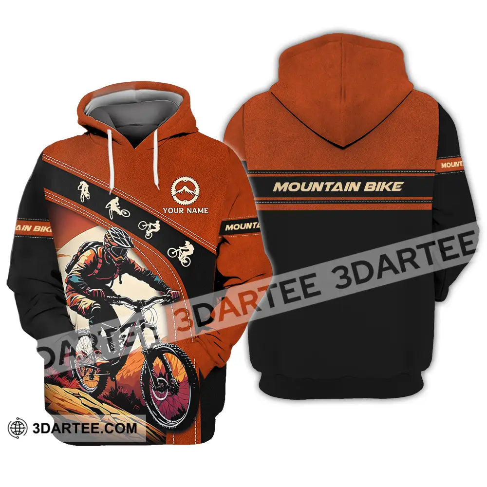 Unisex Shirt - Custom Name Biker For Mountain Bike Player Hoodie / S T-Shirt