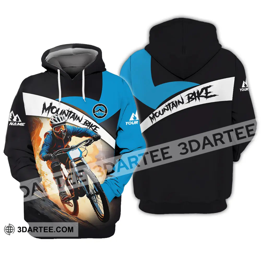 Unisex Shirt - Custom Name Biker For Mountain Bike Player Racing Hoodie / S T-Shirt