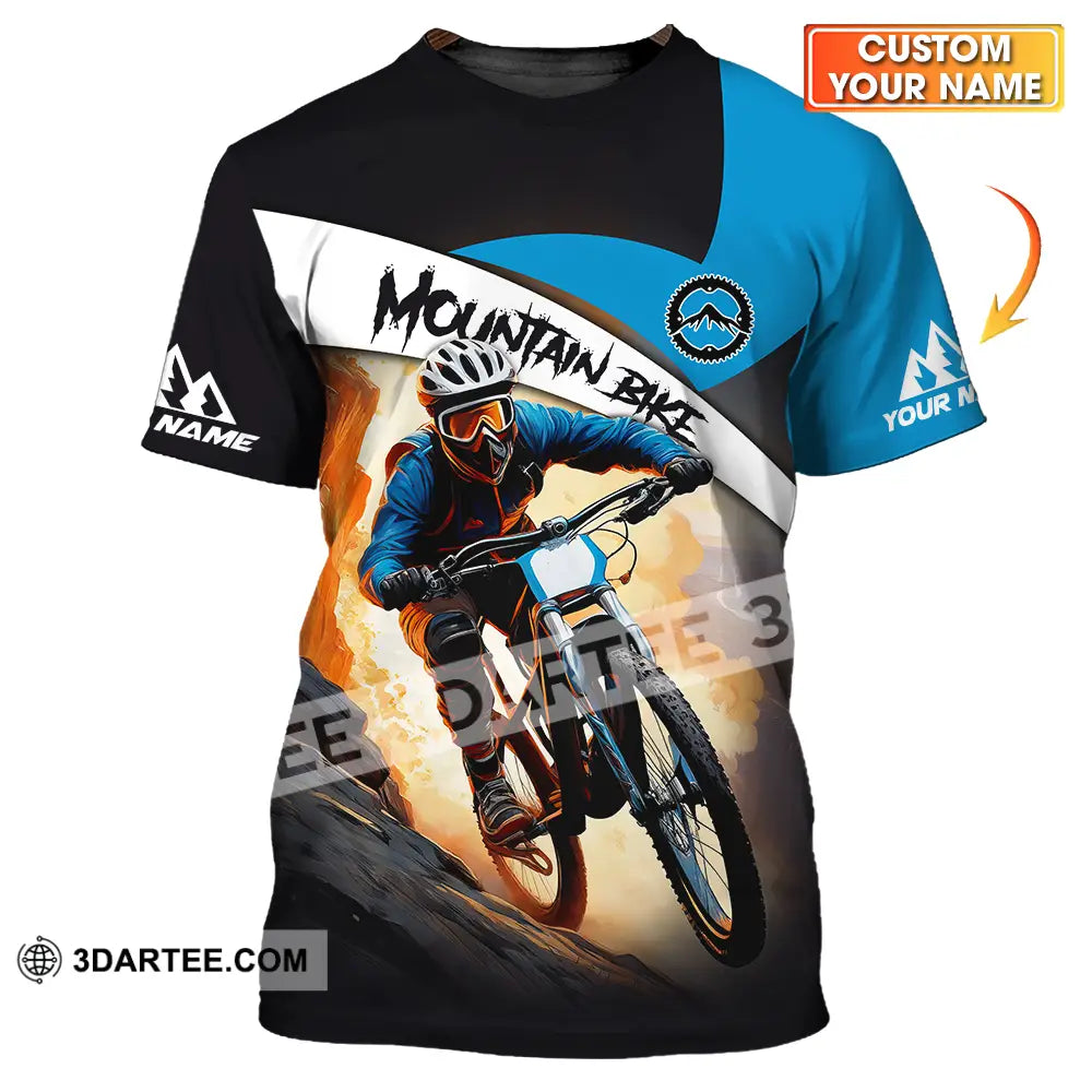 Unisex Shirt - Custom Name Biker For Mountain Bike Player Racing T-Shirt