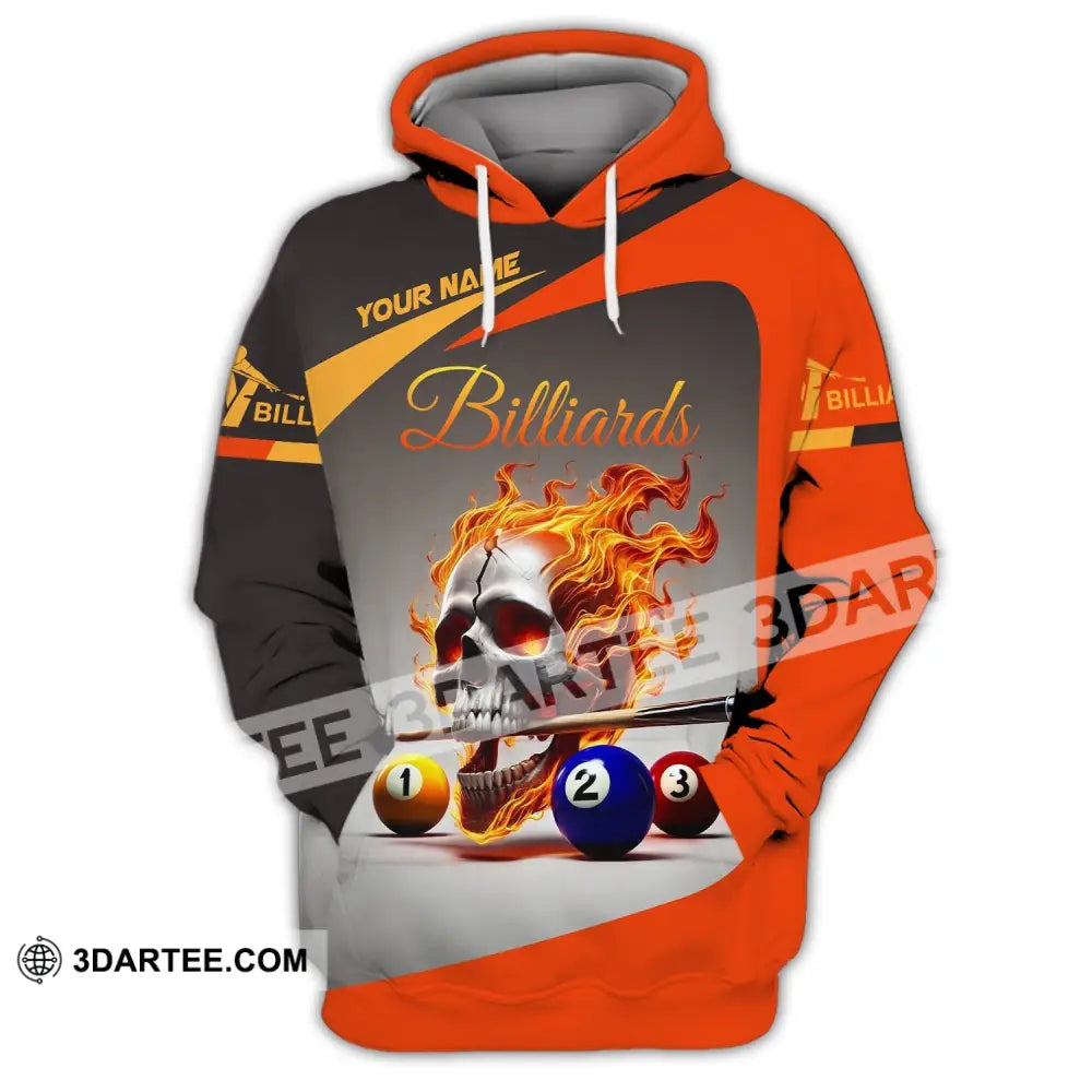 Unisex Shirt Custom Name Billiard Gift Hoodie / S T-Shirt