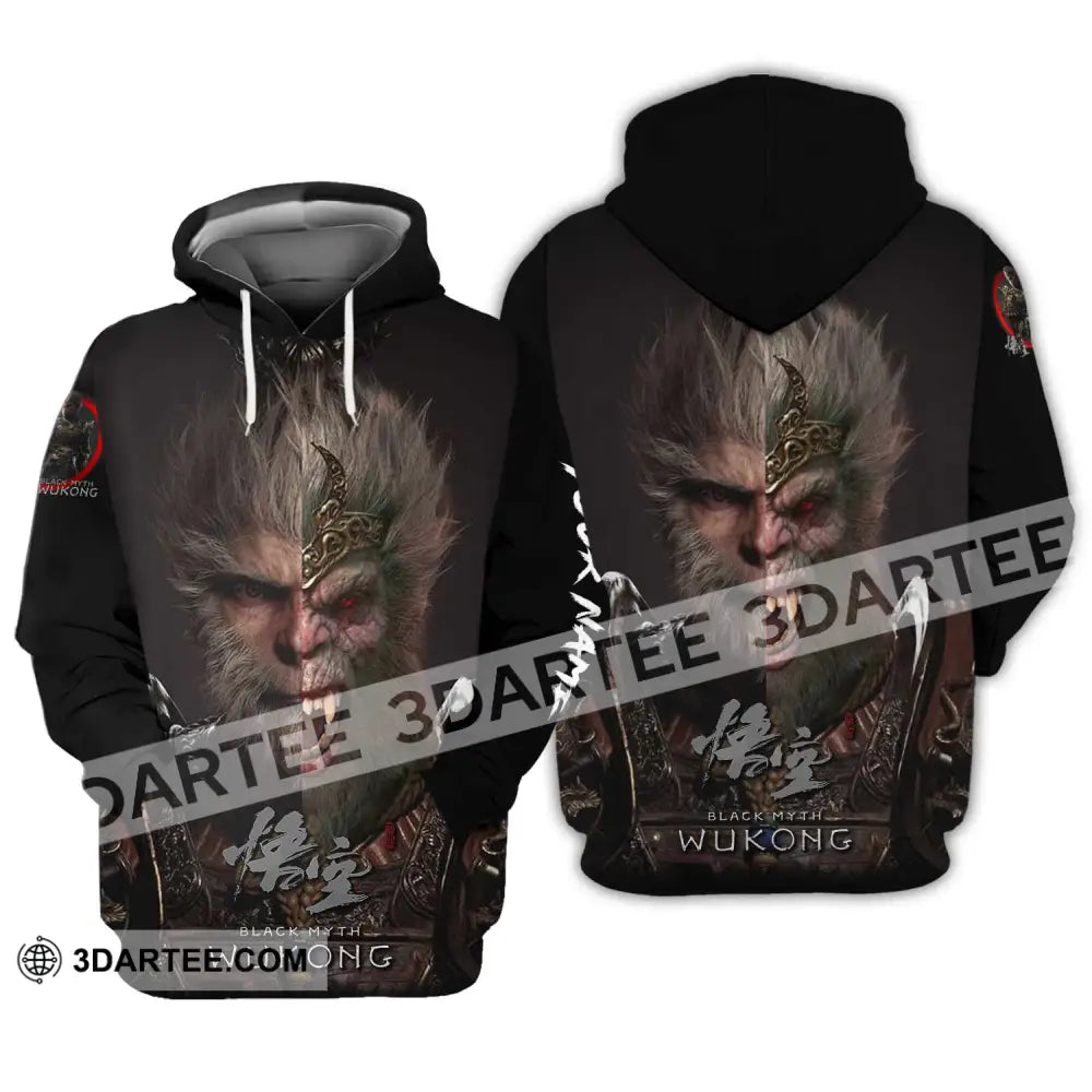 Unisex Shirt - Custom Name Black Myth Wukong Contrast Hoodie / S T-Shirt