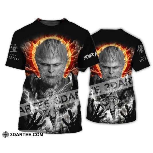 Unisex Shirt - Custom Name Black Myth Wukong Focus T-Shirt / S T-Shirt