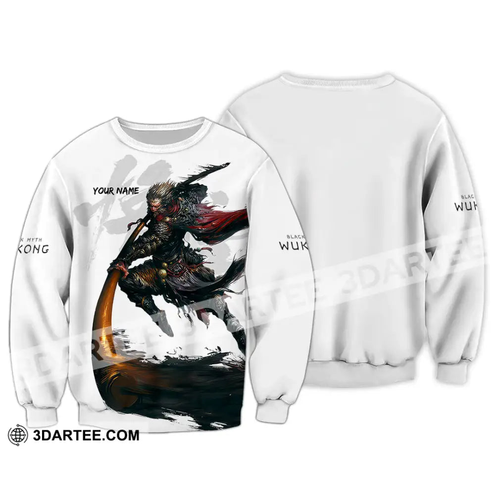 Unisex Shirt - Custom Name Black Myth Wukong Long Sleeve / S T-Shirt