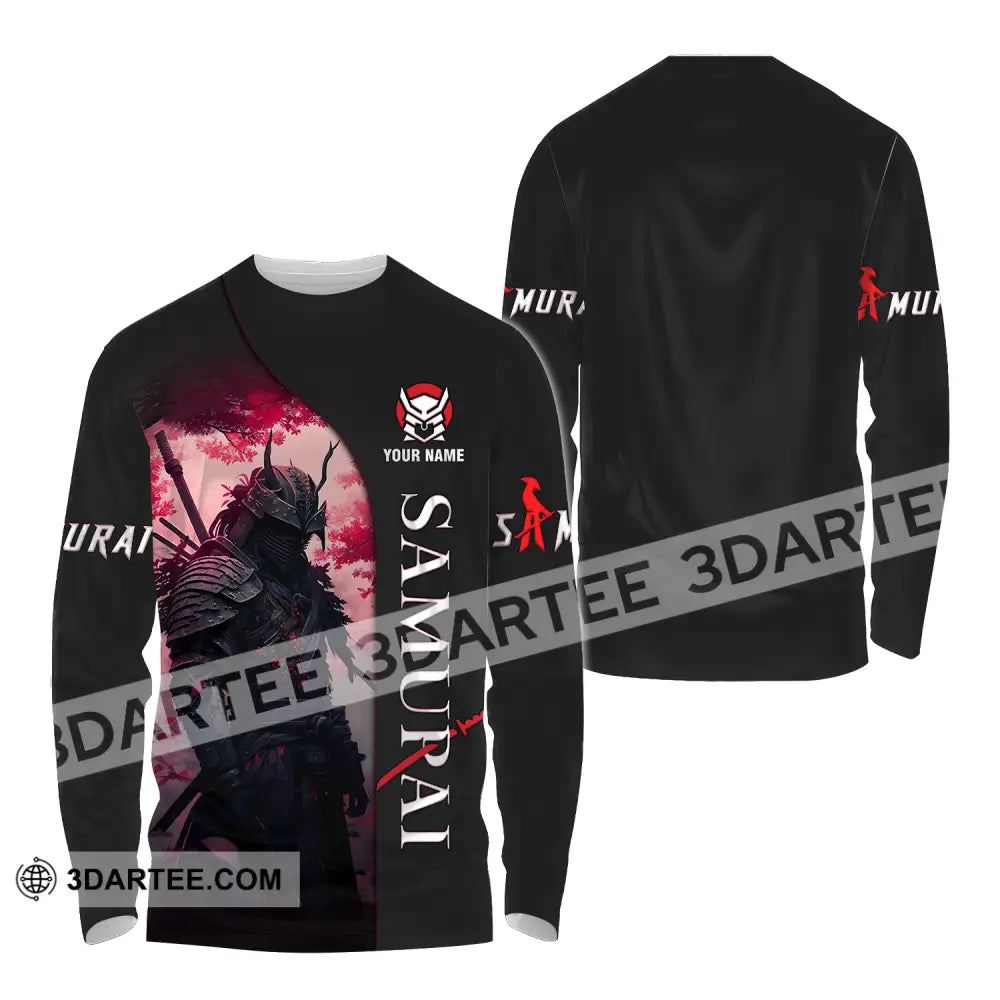 Unisex Shirt - Custom Name Blood Samurai Long Sleeve / S T-Shirt