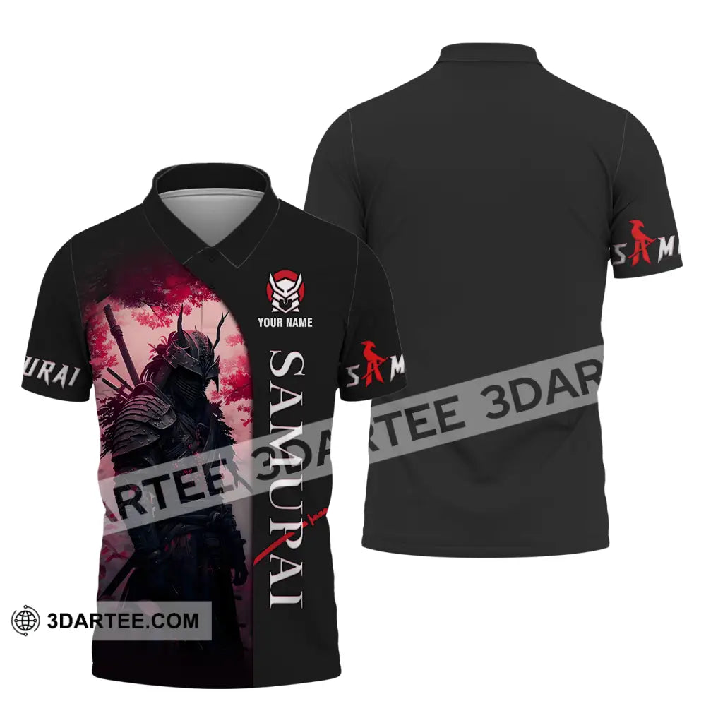 Unisex Shirt - Custom Name Blood Samurai Polo / S T-Shirt