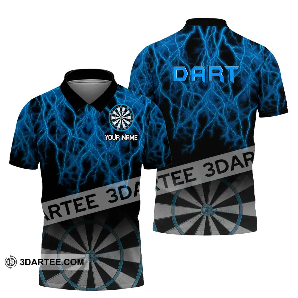 Unisex Shirt - Custom Name Blue Dart Polo / S T-Shirt