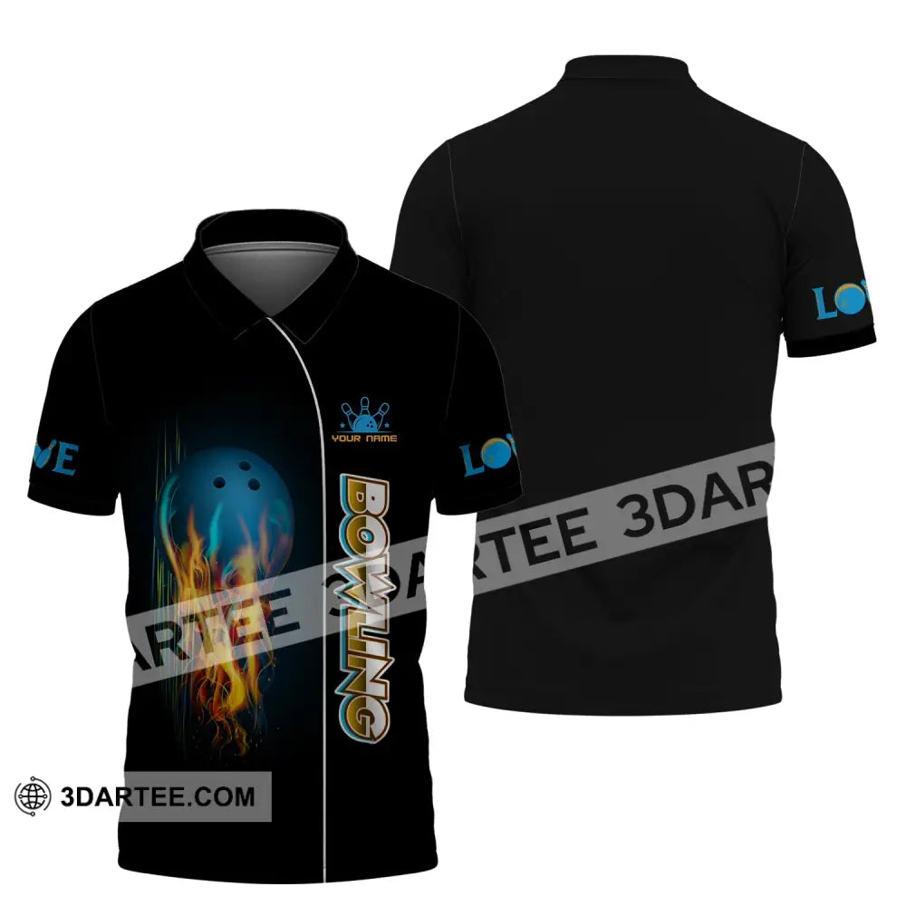 Unisex Shirt - Custom Name Shirt - Bowling Lover Shirt - Polo Shirt / S - T-shirt