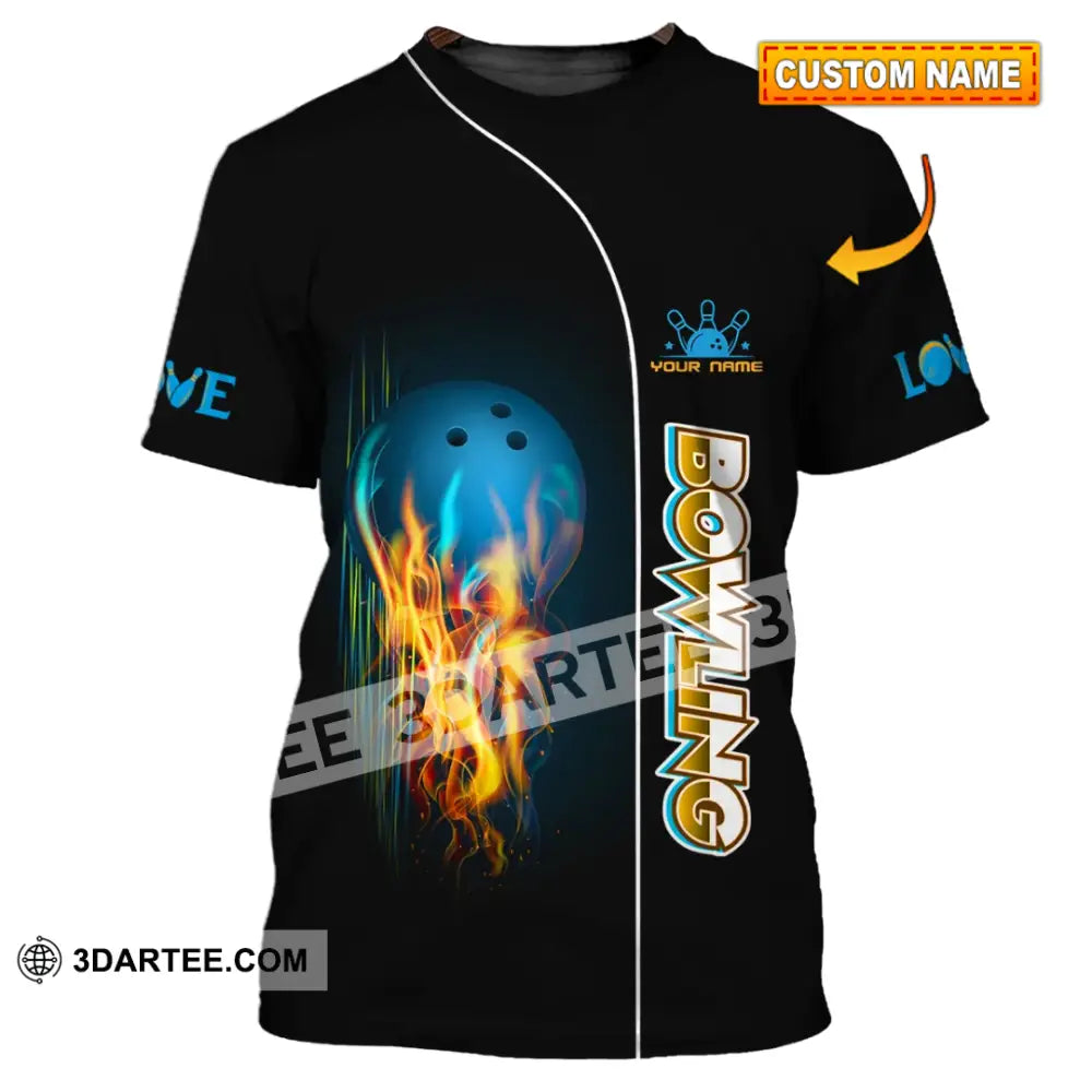 Unisex Shirt - Custom Name Shirt - Bowling Lover Shirt - T-shirt