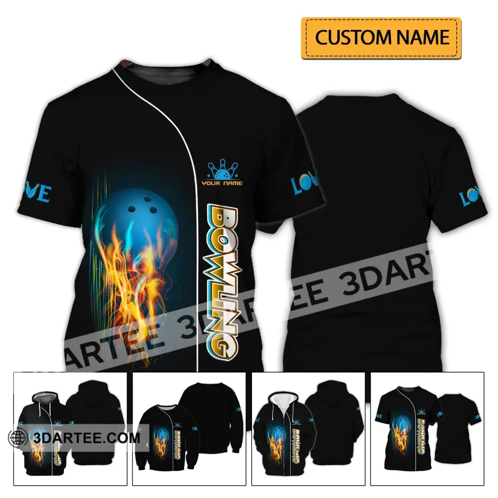 Unisex Shirt - Custom Name Shirt - Bowling Lover Shirt - T-shirt