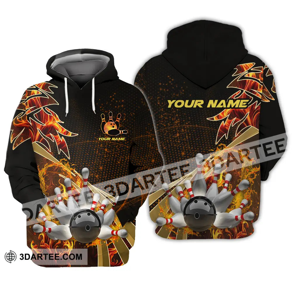 Unisex Shirt - Custom Name Bowling Player Hoodie / S T-Shirt