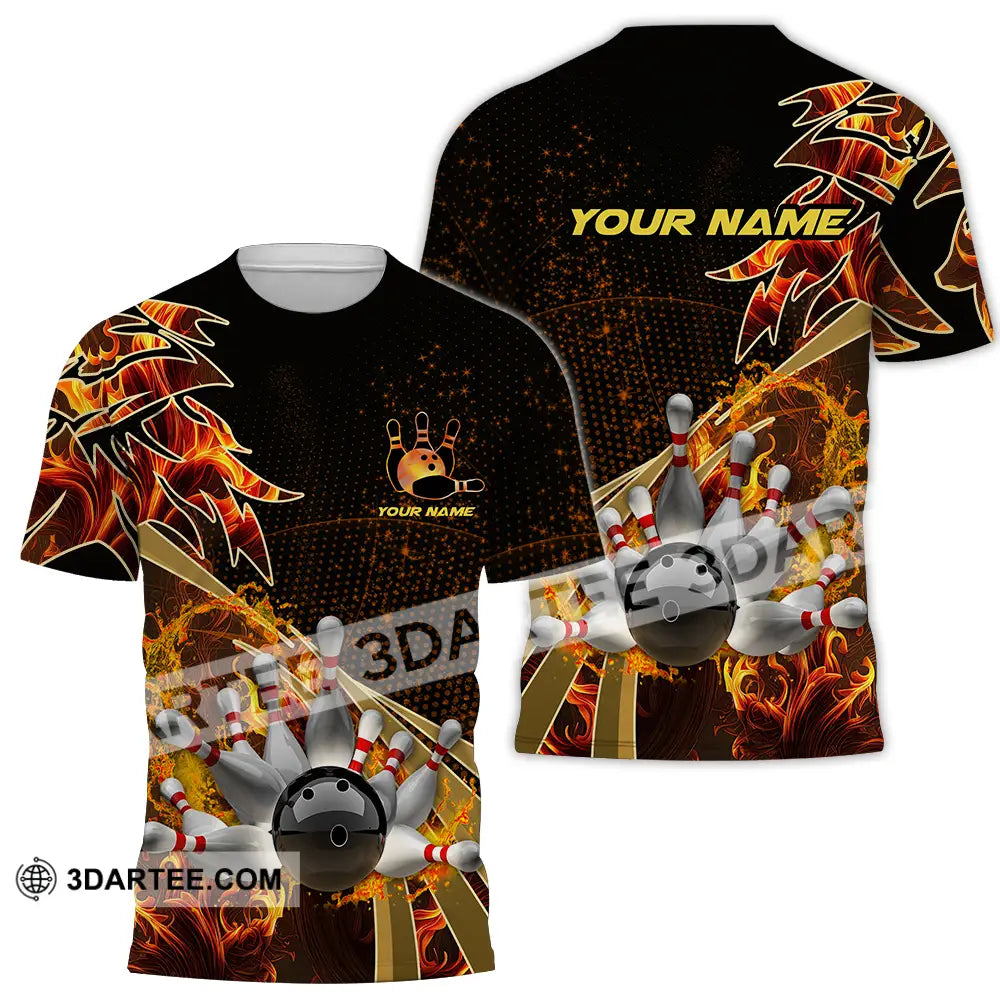 Unisex Shirt - Custom Name Bowling Player T-Shirt / S T-Shirt