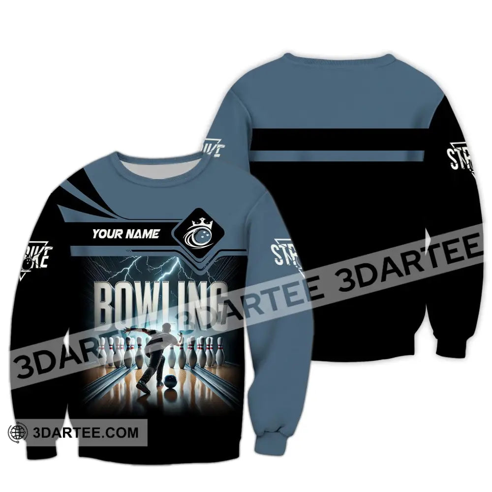 Unisex Shirt Custom Name Bowling Polo Long Sleeve Love T-Shirt / S T-Shirt