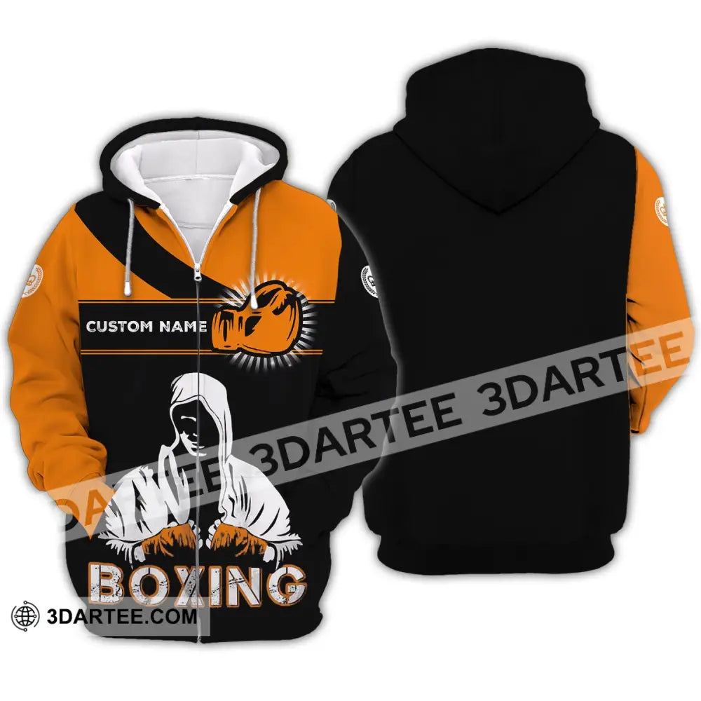 Unisex Shirt - Custom Name Boxing Gift For Lover Zipper Hoodie / S T-Shirt