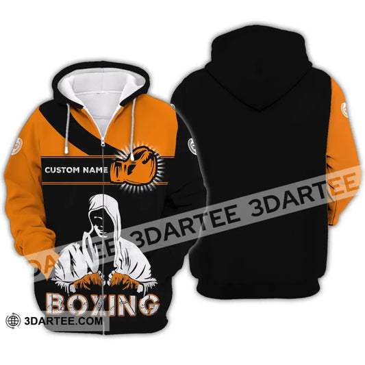 Unisex Shirt - Custom Name Boxing Gift For Lover Zipper Hoodie / S T-Shirt