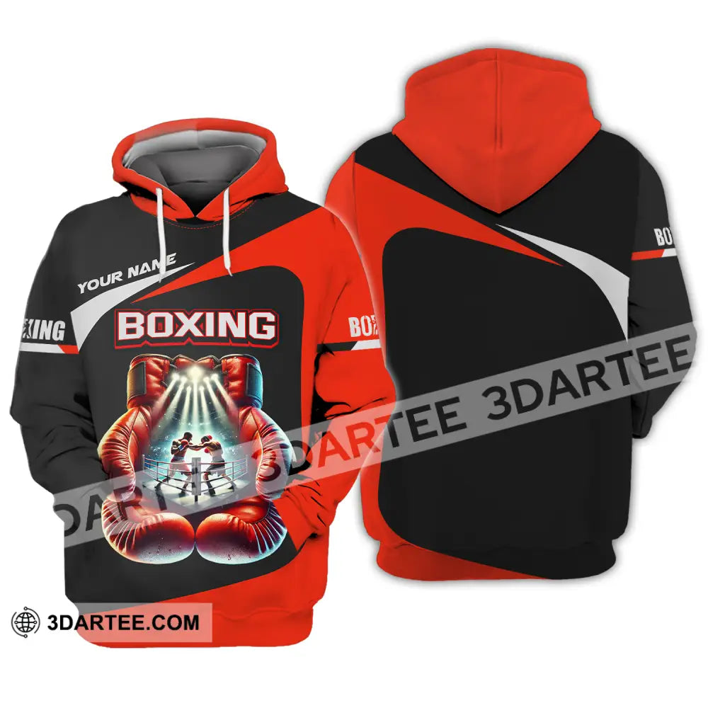 Unisex Shirt - Custom Name Boxing Gloves Hoodie / S T-Shirt