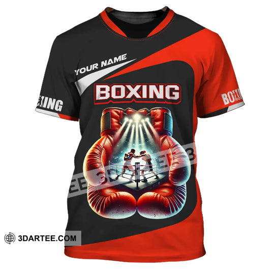 Unisex Shirt - Custom Name Boxing Gloves T-Shirt / S T-Shirt