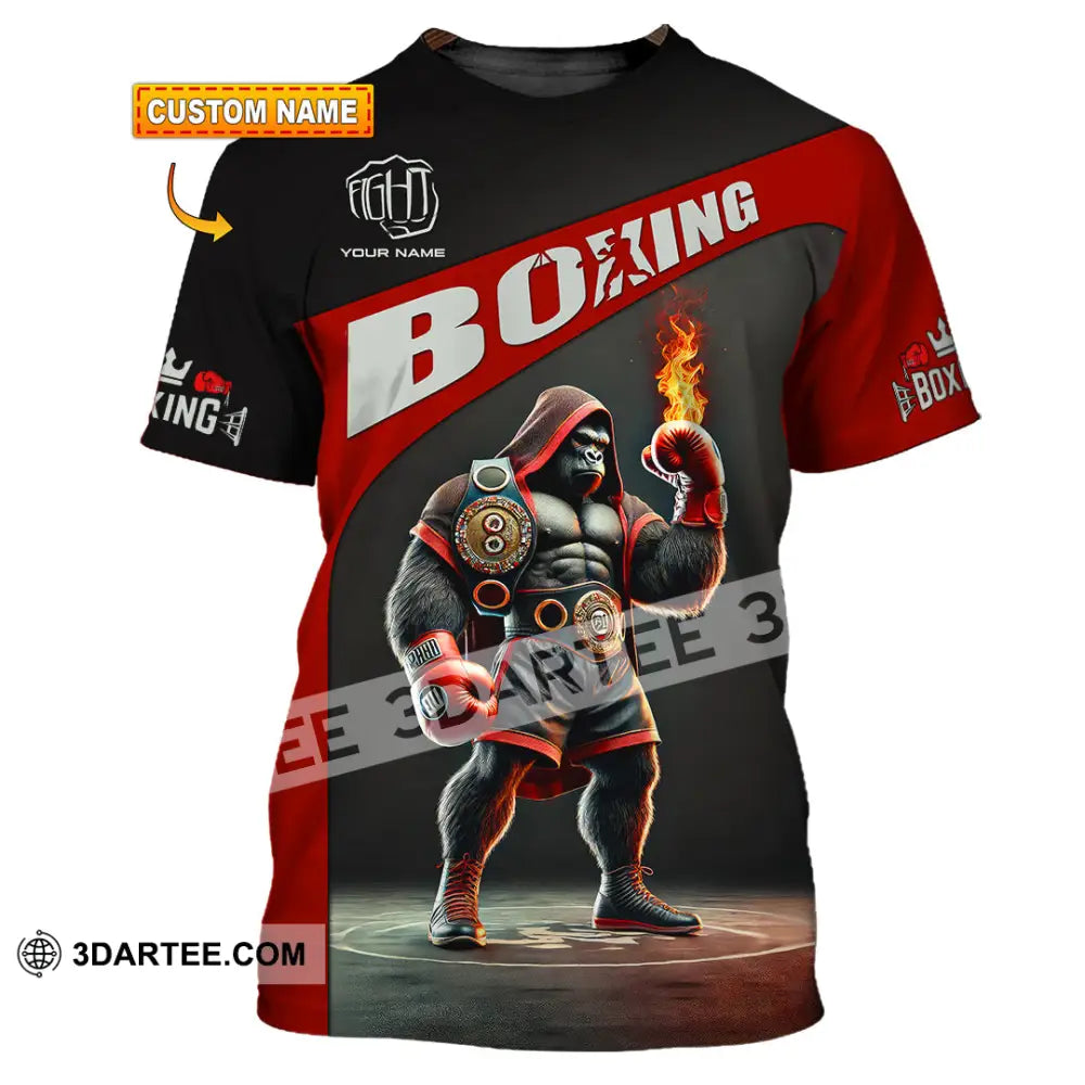 Unisex Shirt Custom Name Boxing Long Sleeve T-Shirt T-Shirt