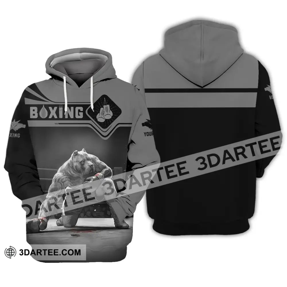 Unisex Shirt Custom Name Boxing Long Sleeve T-Shirt Hoodie / S T-Shirt