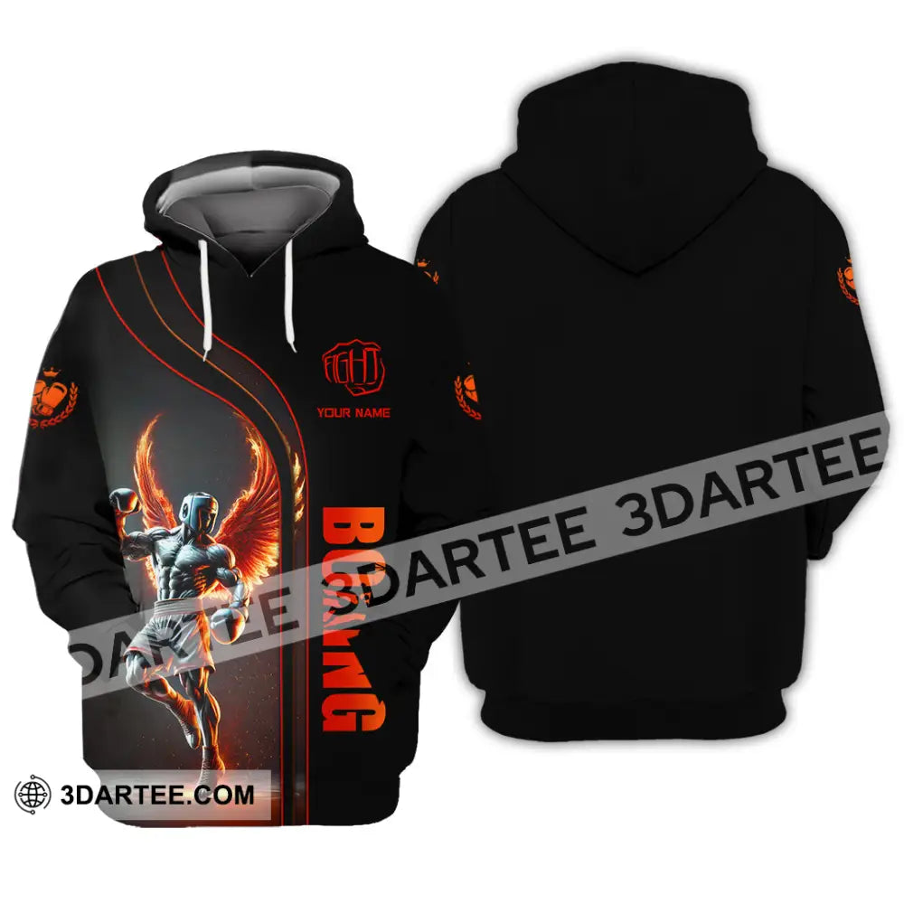 Unisex Shirt Custom Name Boxing Long Sleeve T-Shirt Hoodie / S T-Shirt