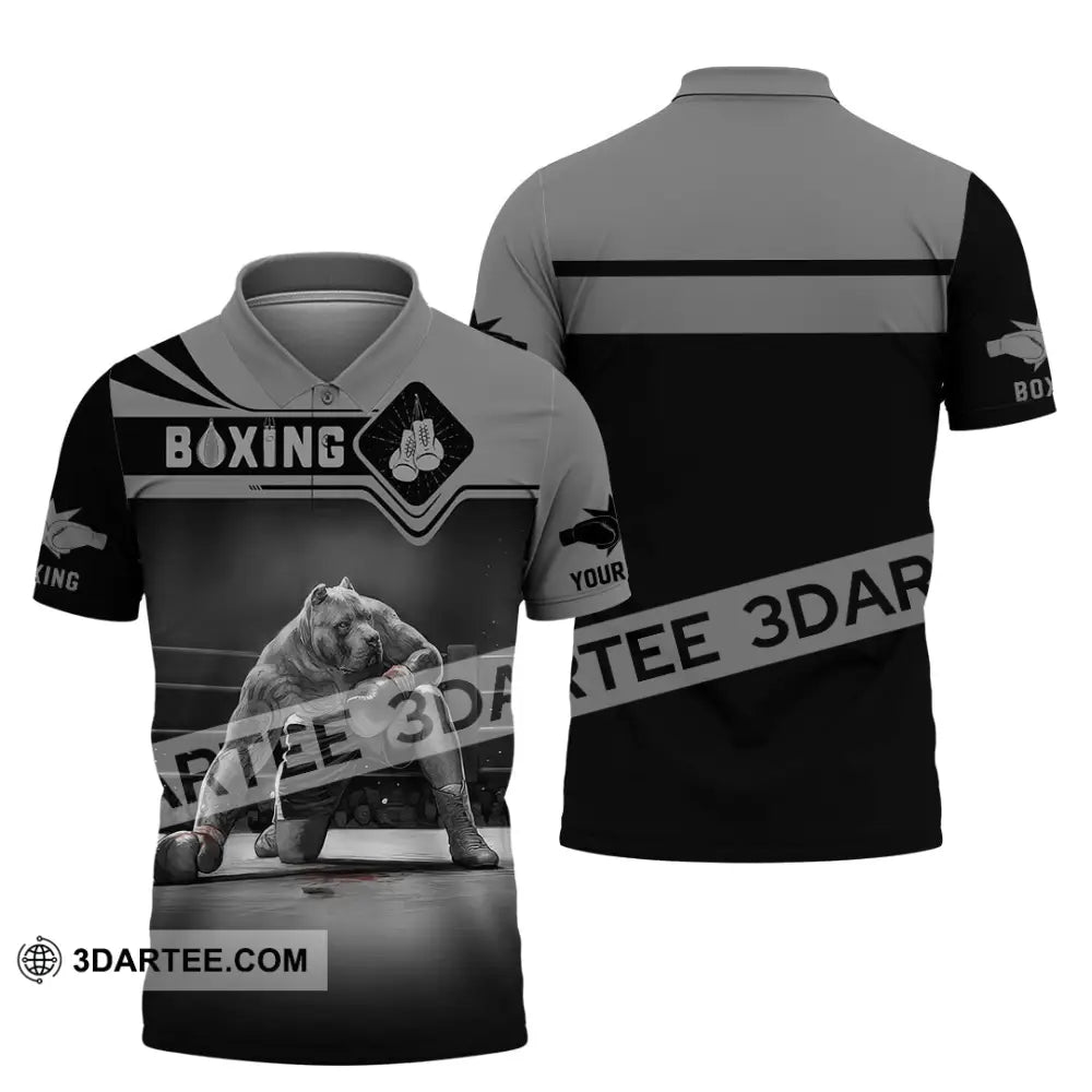 Unisex Shirt Custom Name Boxing Long Sleeve T-Shirt Polo / S T-Shirt