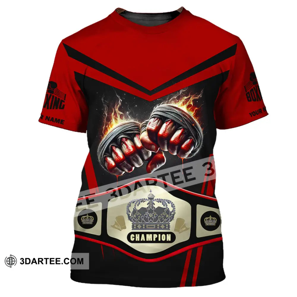 Unisex Shirt Custom Name Boxing Long Sleeve T-Shirt / S T-Shirt
