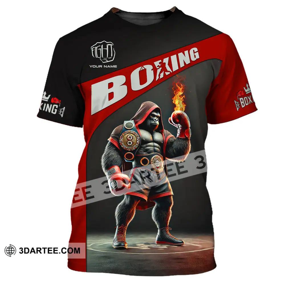 Unisex Shirt Custom Name Boxing Long Sleeve T-Shirt / S T-Shirt