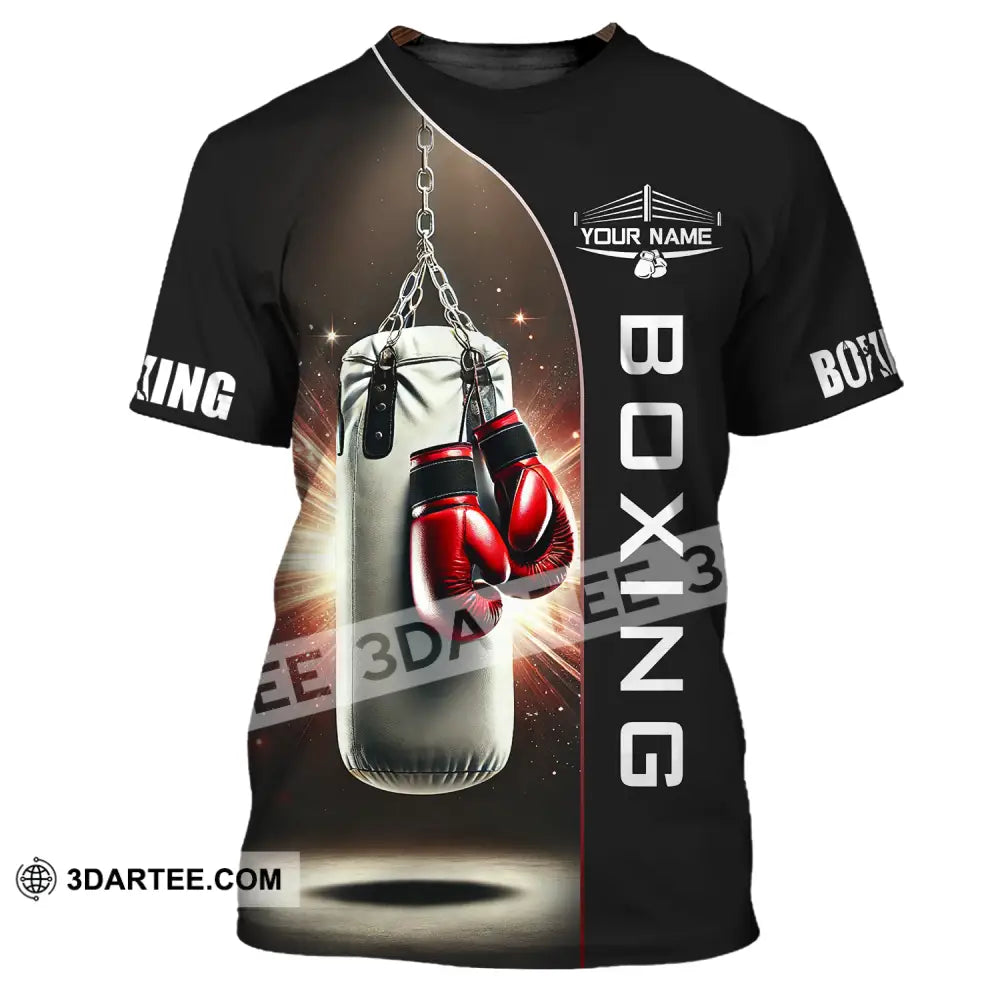 Unisex Shirt - Custom Name Boxing Lover Gloves T-Shirt / S T-Shirt