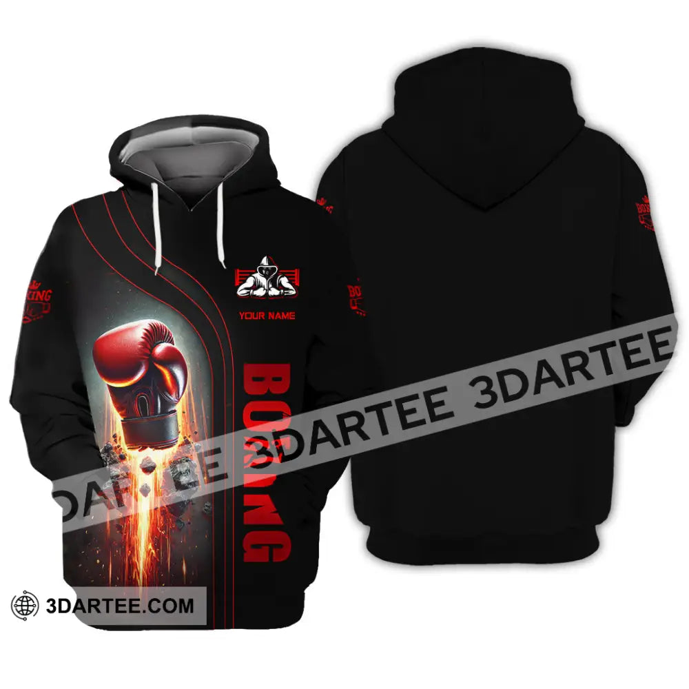 Unisex Shirt Custom Name Boxing Lover Polo Long Sleeve Gift Hoodie / S T-Shirt