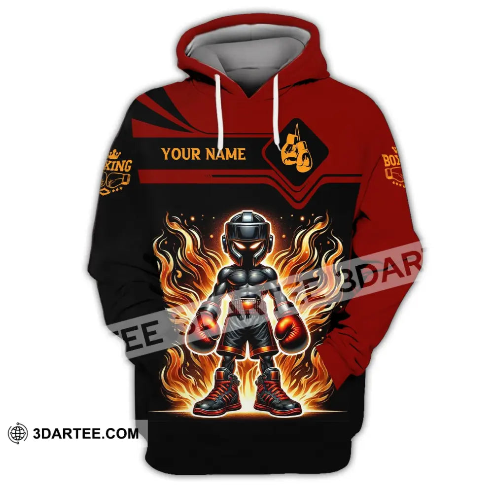 Unisex Shirt Custom Name Boxing Lover T-Shirt Gift Hoodie / S T-Shirt