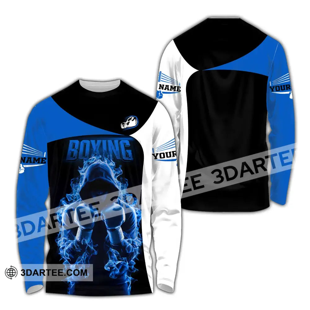 Unisex Shirt Custom Name Boxing Lover T-Shirt Gift Long Sleeve / S T-Shirt
