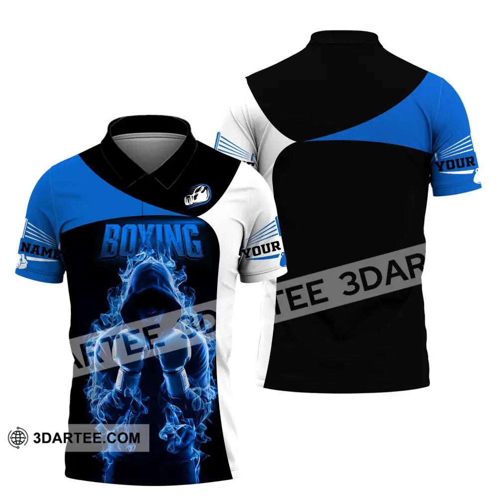 Unisex Shirt Custom Name Boxing Lover T-Shirt Gift Polo / S T-Shirt