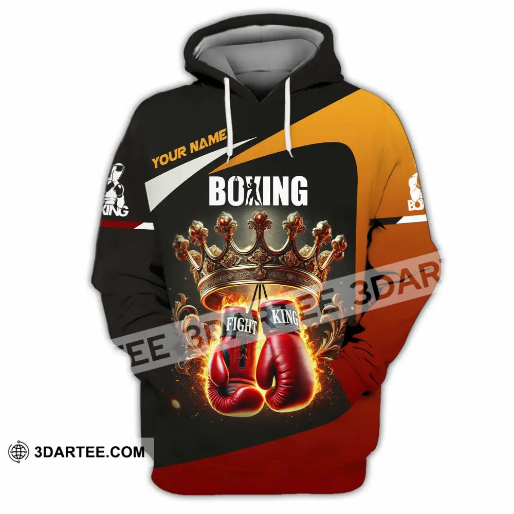 Unisex Shirt Custom Name Boxing Polo Long Sleeve Hoodie / S T-Shirt