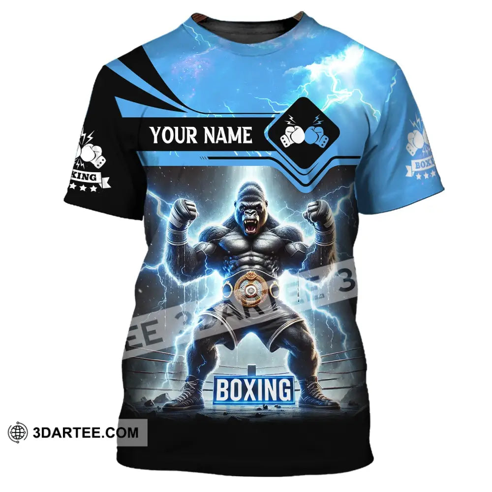 Unisex Shirt Custom Name Boxing Polo Long Sleeve Love T-Shirt / S T-Shirt