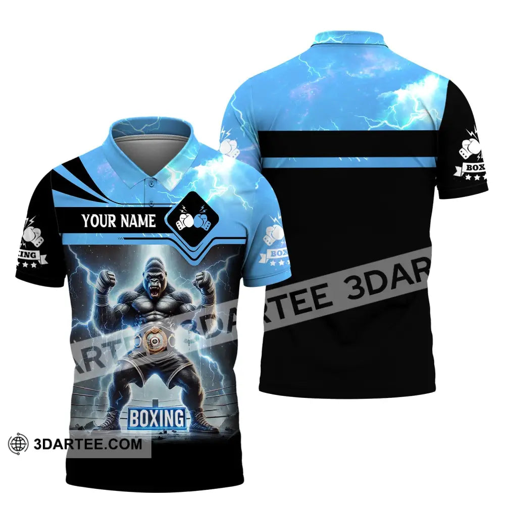 Unisex Shirt Custom Name Boxing Polo Long Sleeve Love T-Shirt / S T-Shirt