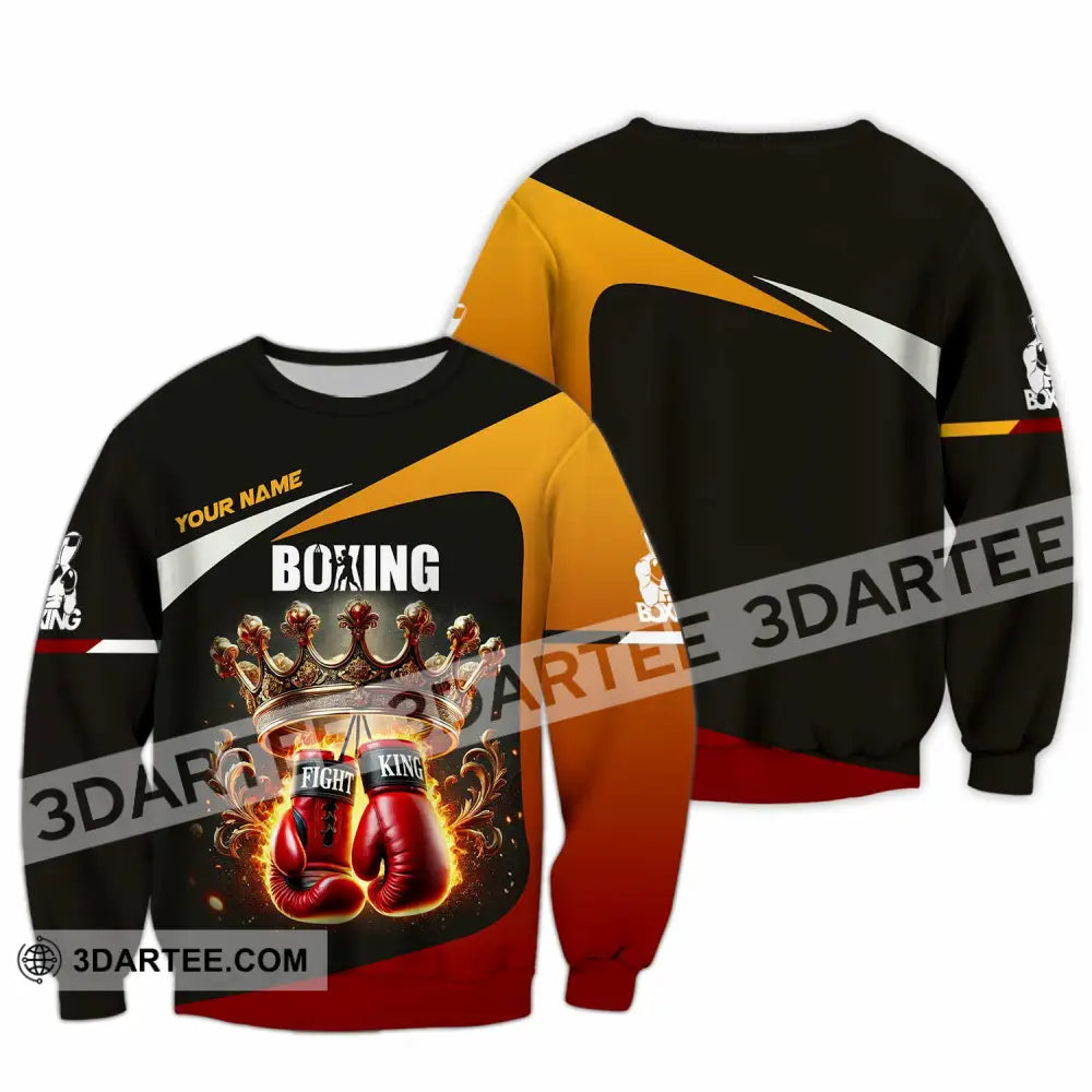 Unisex Shirt Custom Name Boxing Polo Long Sleeve / S T-Shirt