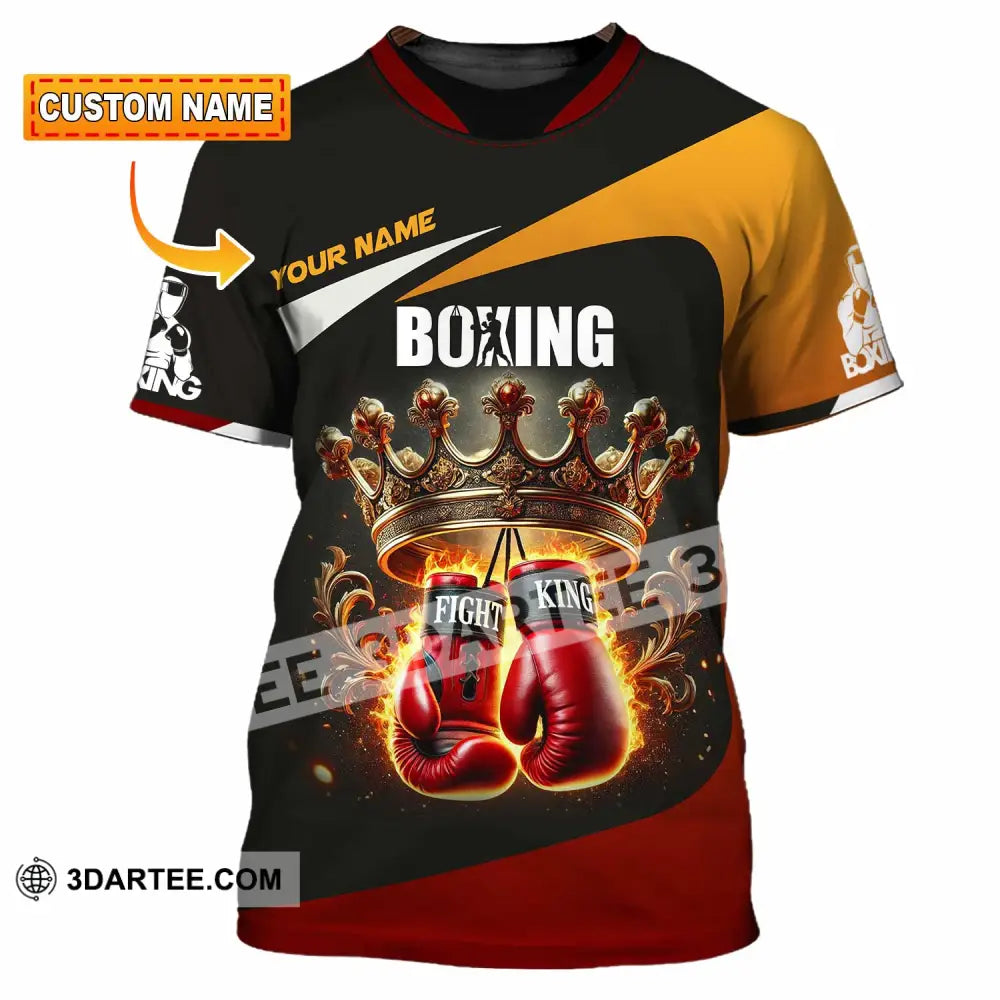 Unisex Shirt Custom Name Boxing Polo Long Sleeve T-Shirt