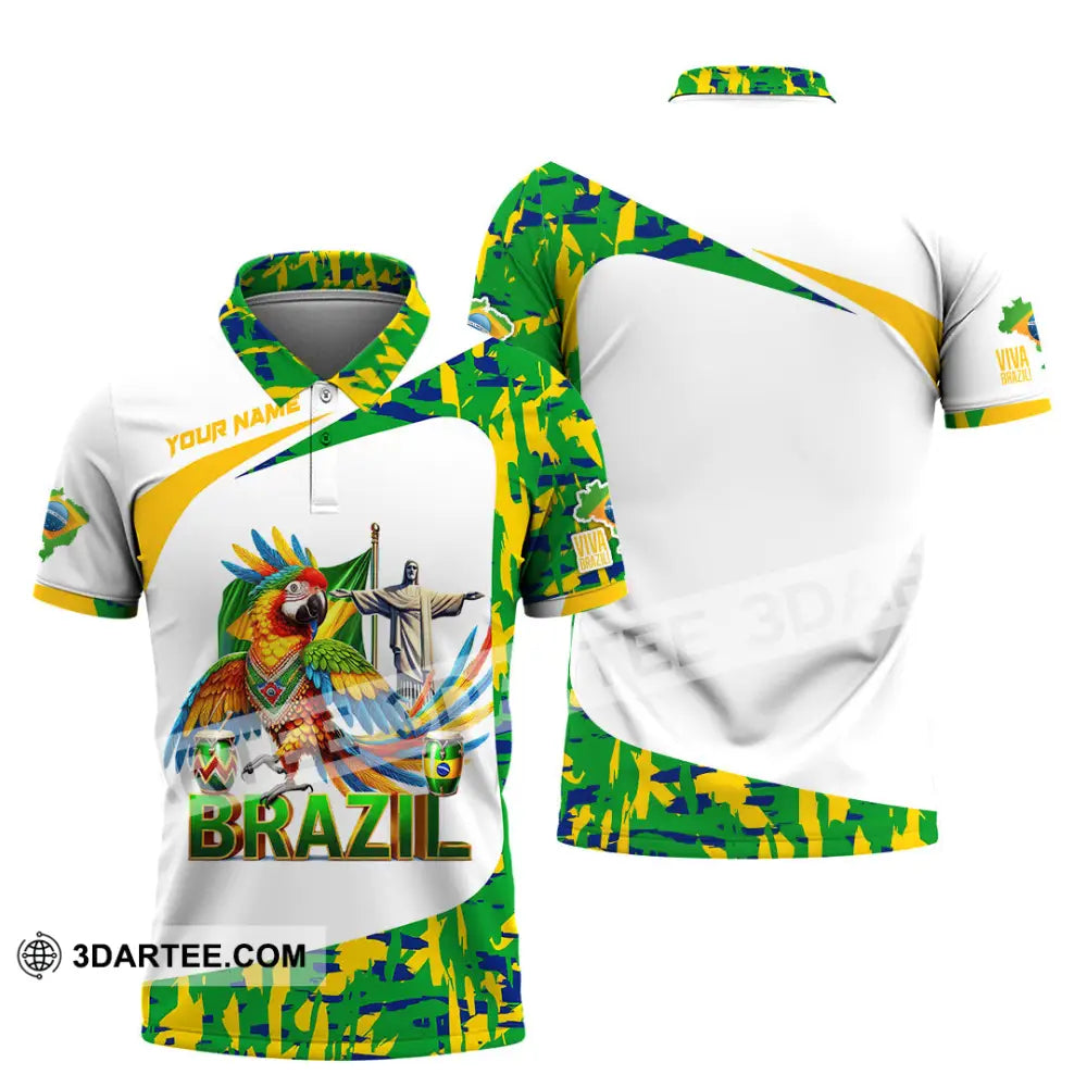 Unisex Shirt Custom Name Brazil Gift For Lover Polo / S T-Shirt