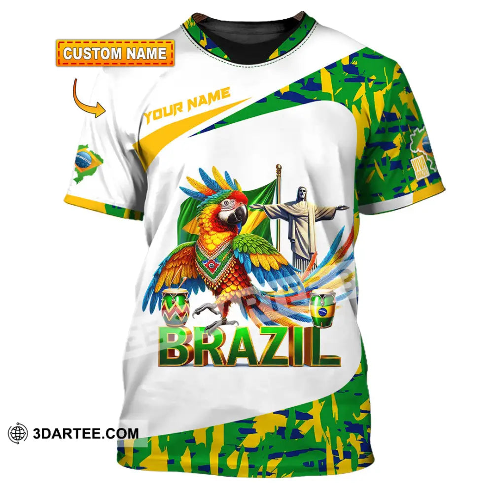 Unisex Shirt Custom Name Brazil Gift For Lover T-Shirt