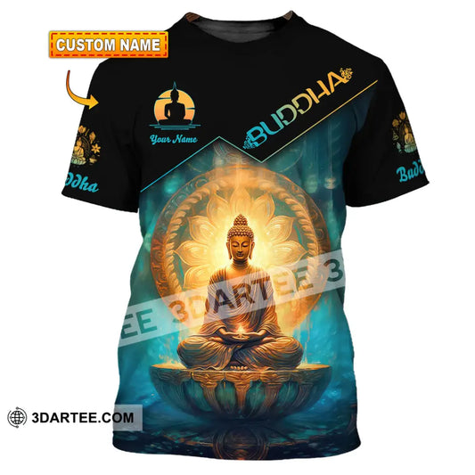 Unisex Shirt Custom Name Buddha Polo Long Sleeve Buddhist T-Shirt T-Shirt